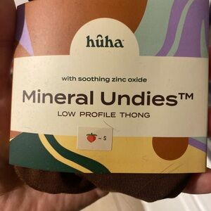 NWT Huha Mineral Undies Low Profile Thong -Brown SM